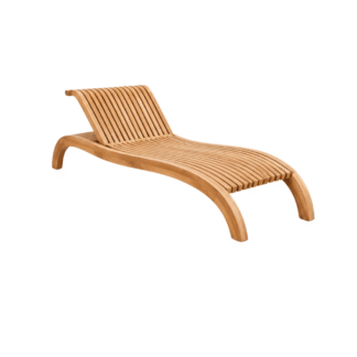 Modern Solid Teak Wood Outdoor Chaise