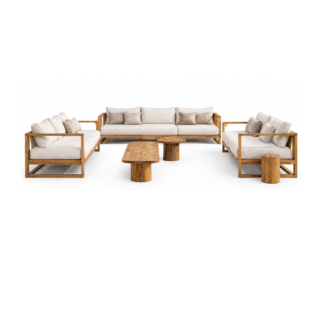 Solid Teak Outdoor Lounge Sofa Set