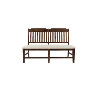 Teak Wood Slatted Back Bench