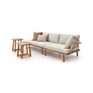 Sectional Sofa Set with Coffee Tables Patio