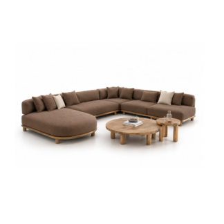Sofa Set with Coffee Table Luxury Patio Lounge Furniture