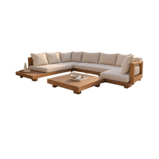 Teak Wood Outdoor Sectional Sofa Set