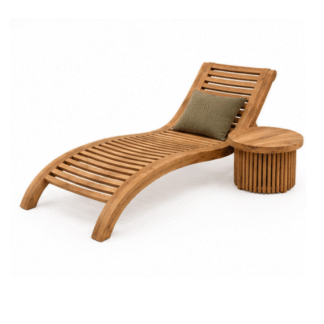 Teak Wood Outdoor Sun Lounger