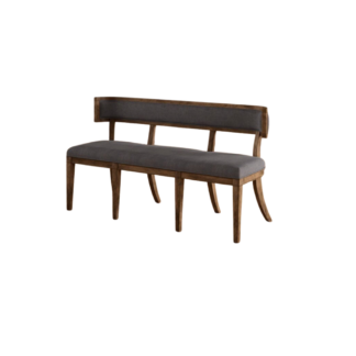 Solid Teak Upholstered Dining Bench