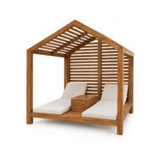 Teak Wood Poolside Daybed