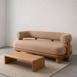 Sofa Living Room Lounge Furniture Wood Frame