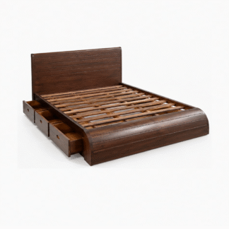 Teak Wood Curved Storage Bed
