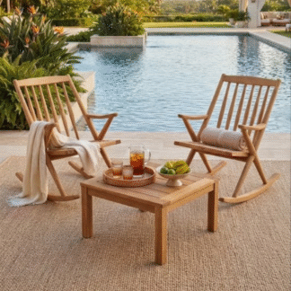 Solid Teak Wood Outdoor Chair Garden