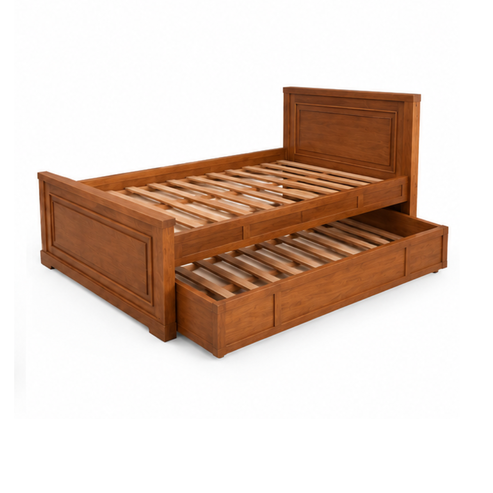 Bed Frame with Pull Out Trundle