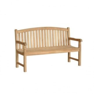 Premium Solid Teak Wood Garden Bench Curved Arched Backrest Patio Loveseat Park Chair