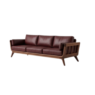 Modern Teak Frame Oscar Fabric Sofa
