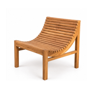 Modern Solid Wood Outdoor Lounge Chair Garden Patio Reclining Chair Natural Wooden Leisure Furniture