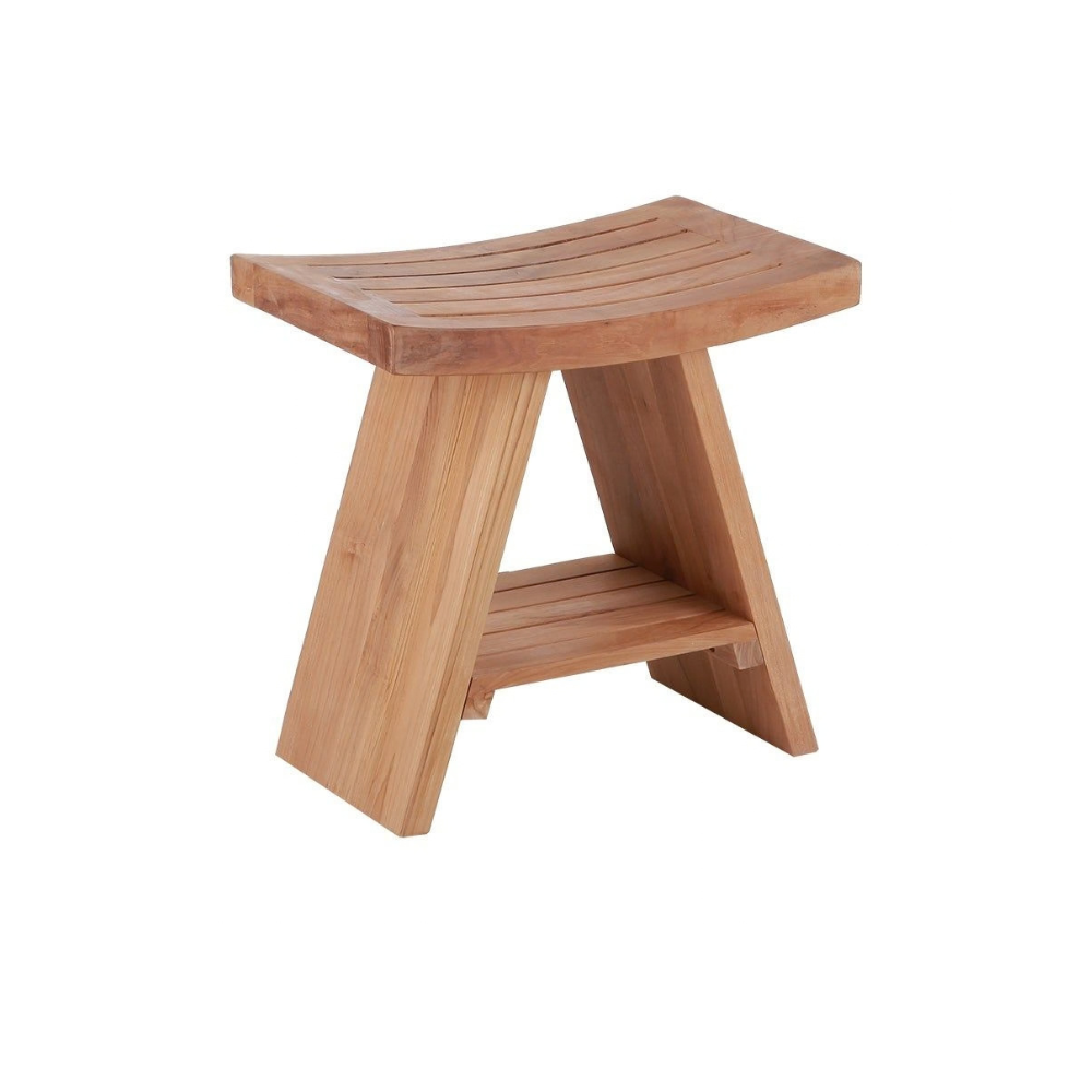 Solid Teak Wood Bench Bar Stool