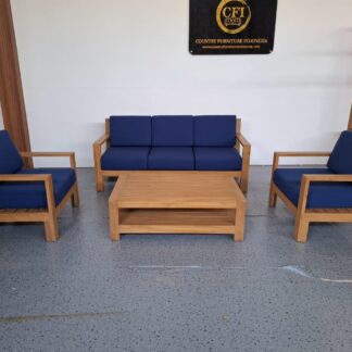 Teak Wood set Sofa with Coffee Table