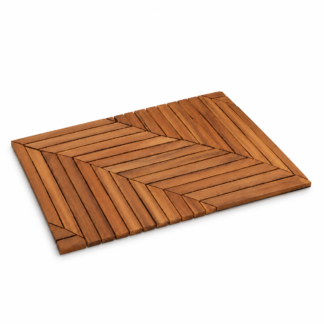 Solid Teak Wood Shower Floor Mat Bathroom