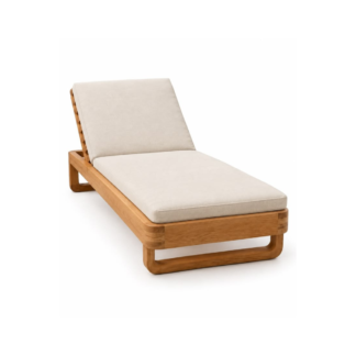 Teak Wood Adjustable Outdoor Sun Lounger