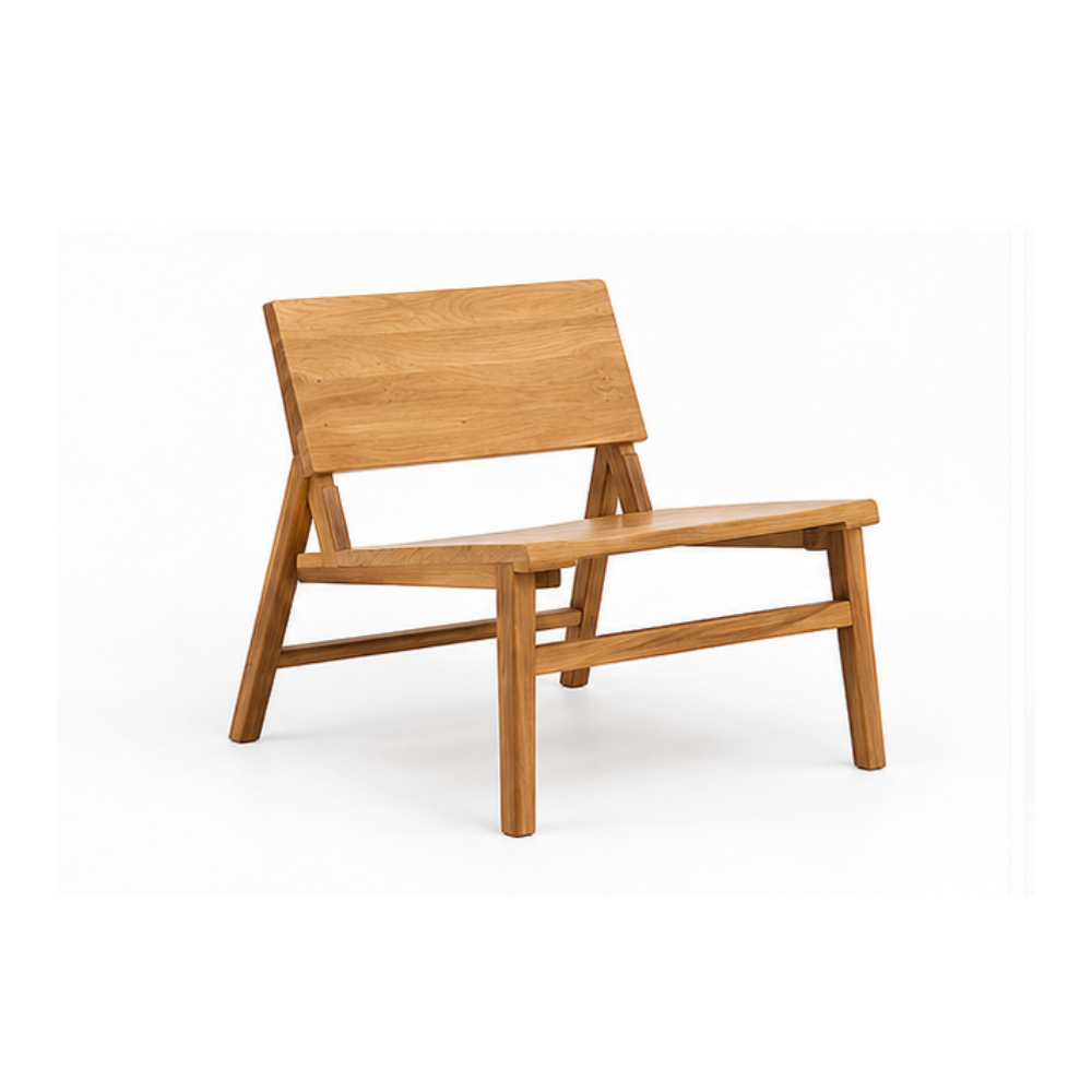 Modern Solid Teak Lounge Chair
