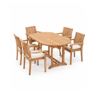 Wooden Outdoor Dining Table Set
