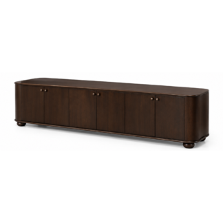 Modern Solid Teak  Wood TV Console Cabinet