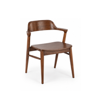 Modern Wooden Armrest Dining Chair