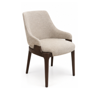 Modern Upholstered Dining Chair Solid Wood Frame