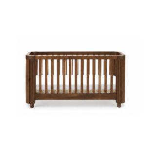 Solid Wood Baby Crib with Rounded