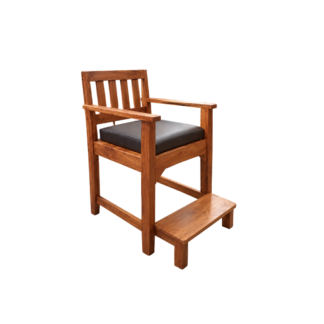 Teak Wood Bar Chair Counter Stool for Restaurant Cafe