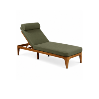 Solid Teak Outdoor Sun Lounger