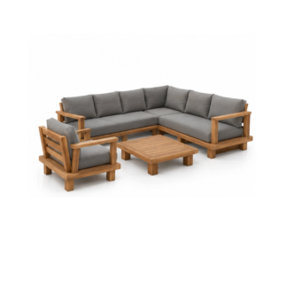 Solid Teak Outdoor Sectional Sofa Set