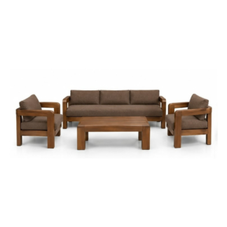 Teak Wood Sofa Armchair Set