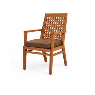 Solid Wood Lattice Back Dining Set