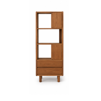 Tall Wooden Bedside Storage Cabinet