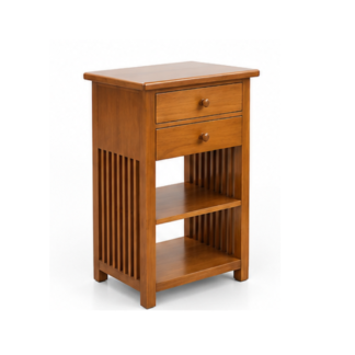 Solid Teak Wood Modern Nightstand