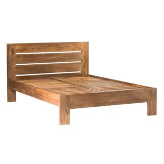 Teak Bed Frame with Slatted