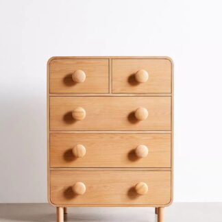 Teak Chest Drawers with Big Round