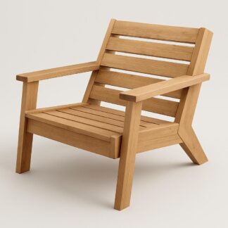 Modern Teak Outdoor Lounge Chair