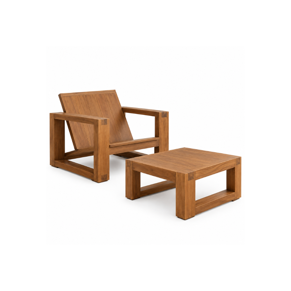 Solid Teak Outdoor Lounge Set