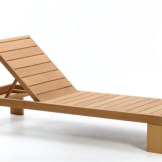 Sun Lounger Adjustable Slatted Backrest
