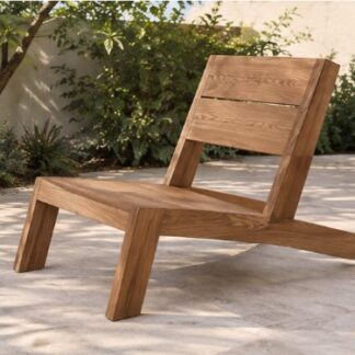 Chair Low Profile Angled Wooden Frame